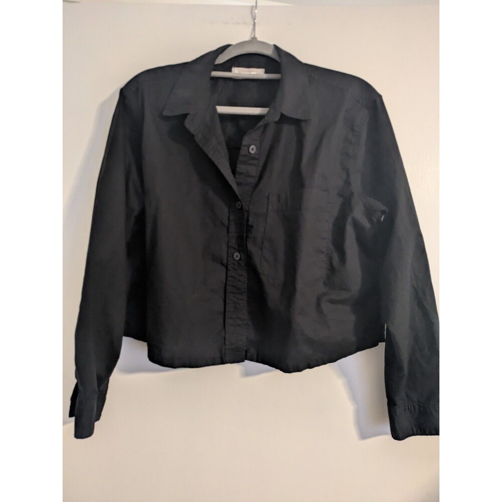 Everlane The Silky Cotton Way-Short Cropped Button Down Shirt Medium - Picture 6 of 9